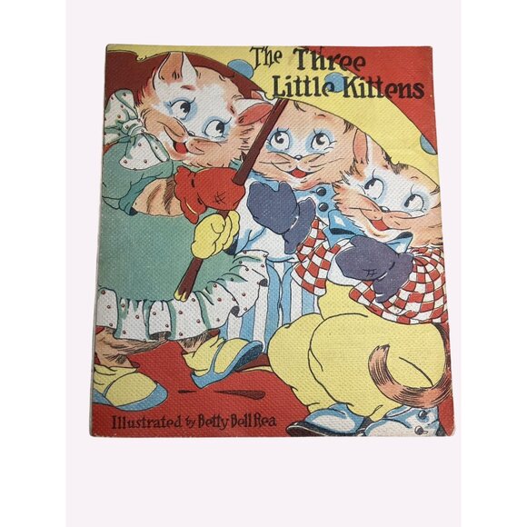 Vintage 1950s Childrens Book "The Three Little Kittens" Nursery Rhyme Storybook - Picture 6 of 7